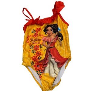Disney Princess Elena animated phrase Heroic Heart swimsuit size 4/5